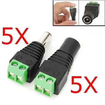 10pcs led DC Connector 2pin DC Power Adapter 5.5mm x 2.1mm Plug Male to Female Jack Connector Plug For LED Strip CCTV Camera
10pcs led DC Connector 2pin DC Power Adapter 5.5mm x 2.1mm Plug Male to Female Jack Connector Plug For LED Strip CCTV Camera