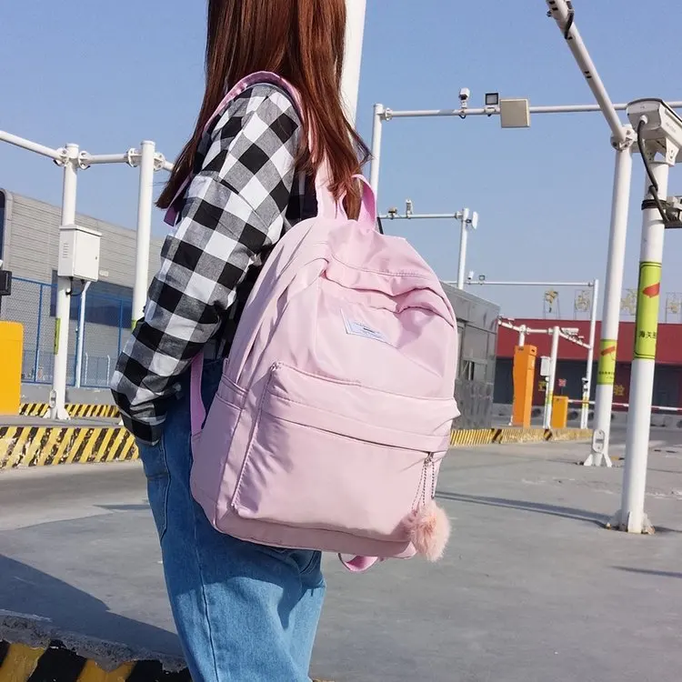 Girls School Bags Nylon Backpack Travel Bag Female Backpack PInk Blue Black Mochila 2019 Women Backpack Preppy Suede Backpacks
Girls School Bags Nylon Backpack Travel Bag Female Backpack PInk Blue Black Mochila 2019 Women Backpack Preppy Suede Backpacks
