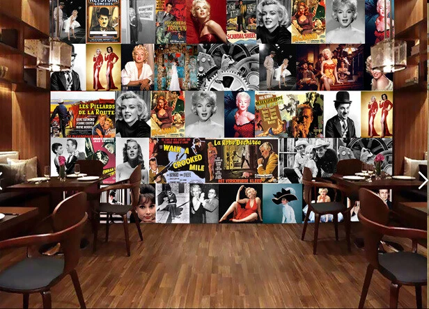 Custom retro wallpaper.Hollywood star poster.3D wallpaper mural for living room sofa cafe background waterproof PVC wallpaper
Custom retro wallpaper.Hollywood star poster.3D wallpaper mural for living room sofa cafe background waterproof PVC wallpaper