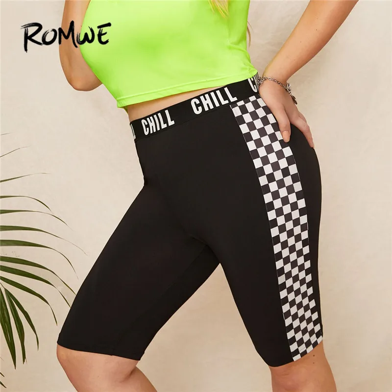 Romwe Sport Plus Size Checkerboard Side Yoga Leggings Women 2019 Slim Fit Black High Waist Sport Leggings Summer Yoga Pants
Romwe Sport Plus Size Checkerboard Side Yoga Leggings Women 2019 Slim Fit Black High Waist Sport Leggings Summer Yoga Pants
