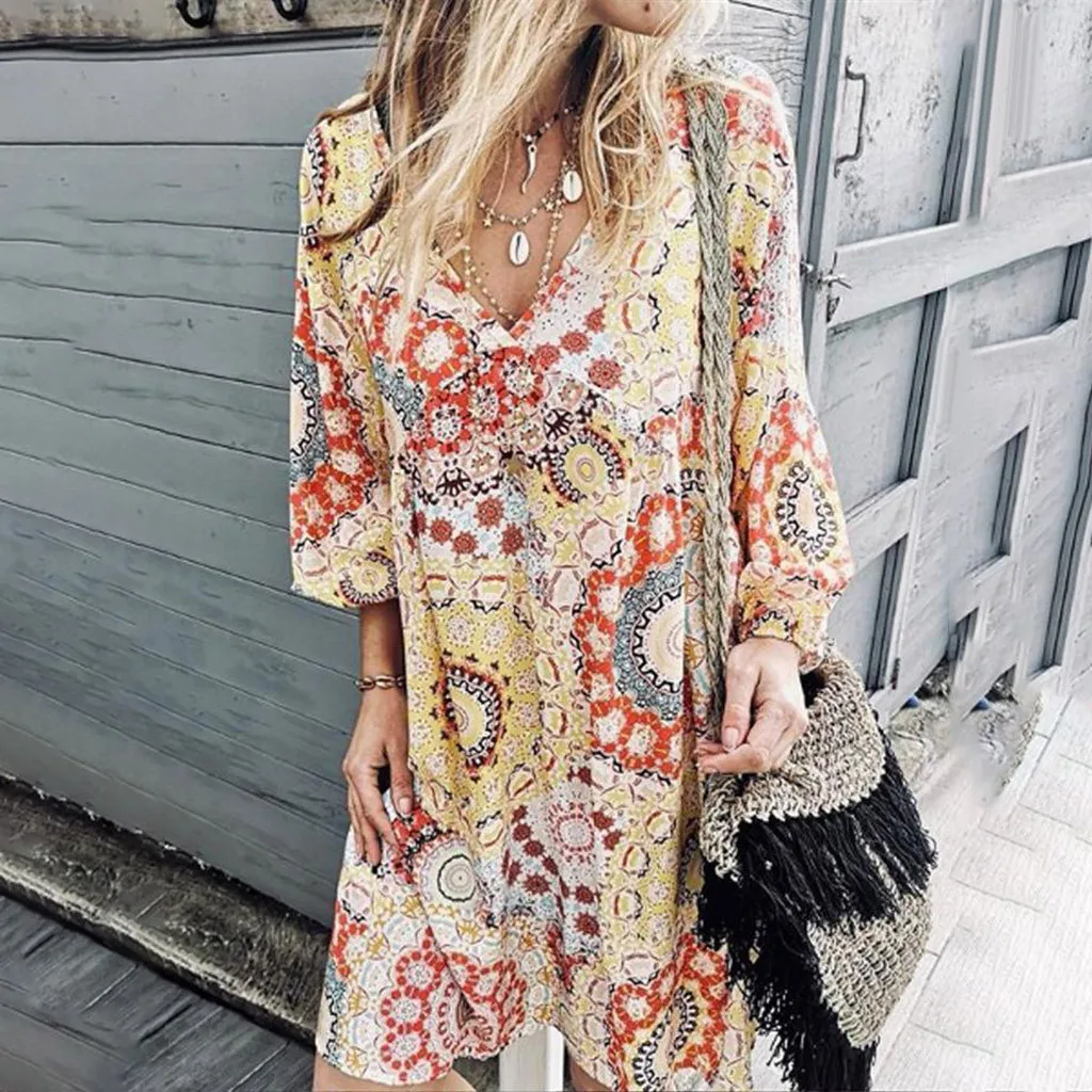 Dress Women Long Batwing Shirt Dress Floral Print Kaftan Oversize Dress Female Summer Spring Casual Fashion Dress Vestidos M40#
Dress Women Long Batwing Shirt Dress Floral Print Kaftan Oversize Dress Female Summer Spring Casual Fashion Dress Vestidos M40#