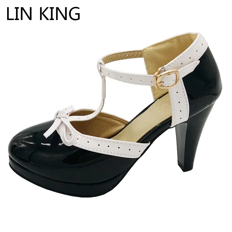 LIN KING Sexy Spike Heel Women Sandals T-Strap High Heel Shoes Buckle Platform Shoes Summer Ladies Office Work Shoes Big Size 43
LIN KING Sexy Spike Heel Women Sandals T-Strap High Heel Shoes Buckle Platform Shoes Summer Ladies Office Work Shoes Big Size 43