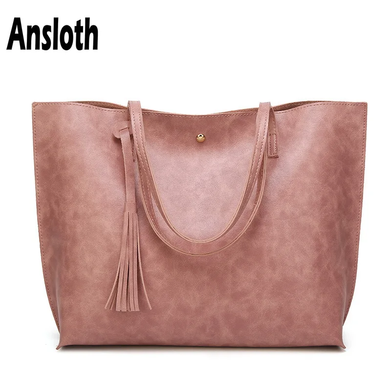 Ansloth Oil Wax Leather Handbag Women Tassel Top-handle Bag Lady Large Capacity Hand Bag Simple Shoulder Bag Female Tote HPS100
Ansloth Oil Wax Leather Handbag Women Tassel Top-handle Bag Lady Large Capacity Hand Bag Simple Shoulder Bag Female Tote HPS100