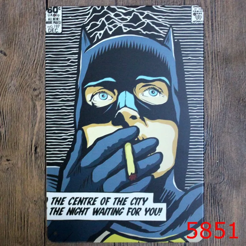 New arrival LOSICOE "Batman" Tin signs movie poster Art Cafe Bar Vintage Metal Painting wall stickers home decor 20X30CM
New arrival LOSICOE "Batman" Tin signs movie poster Art Cafe Bar Vintage Metal Painting wall stickers home decor 20X30CM