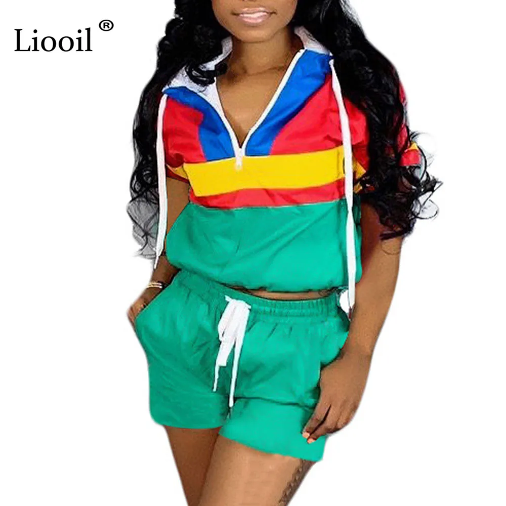 Liooil Color Block 2 Piece Set Women 2019 Top And Pants Zipper Biker Shorts Sweat Suit Hooded Two Piece Outfits Matching Sets
Liooil Color Block 2 Piece Set Women 2019 Top And Pants Zipper Biker Shorts Sweat Suit Hooded Two Piece Outfits Matching Sets