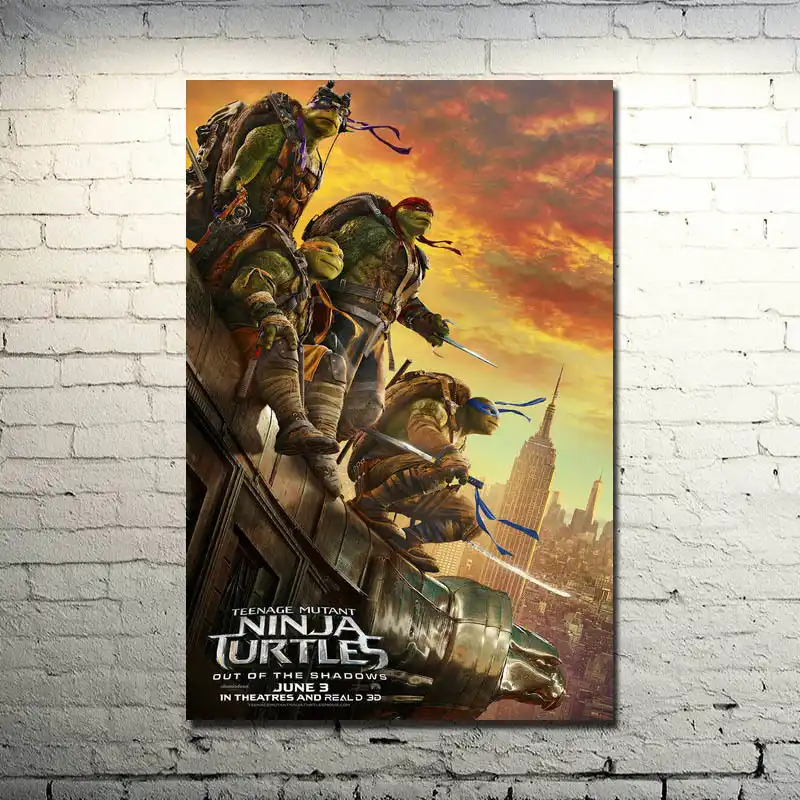 Teenage Mutant Ninja Turtles 2 Out Of The Shadows Art Silk Poster Print 13x20 Inch Movie Pictures For Room Decor Tmnt 019