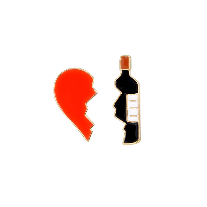 New Love Heart and Red Wine Stitching Alloy Enamel Brooch Corsage Cartoon Pins Clothing Chest Badge For Boy And Girl-
New Love Heart and Red Wine Stitching Alloy Enamel Brooch Corsage Cartoon Pins Clothing Chest Badge For Boy And Girl-
