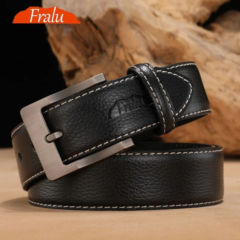 FRALU Genuine Leather For Men High Quality Black Buckle Jeans Belt Cowskin Casual Belts Business Belt Cowboy waistband
FRALU Genuine Leather For Men High Quality Black Buckle Jeans Belt Cowskin Casual Belts Business Belt Cowboy waistband