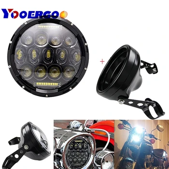 75W 7 inch Motorcycle Headlamps Chrome Housing Headlight Light Bulb Bucket For y Yamaha Honda Suzuki 7" Headlamp Brackets
75W 7 inch Motorcycle Headlamps Chrome Housing Headlight Light Bulb Bucket For y Yamaha Honda Suzuki 7" Headlamp Brackets