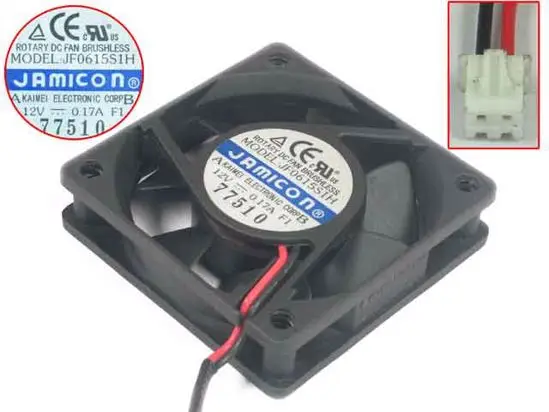 Jamicon JF0615S1H DC 12В 0.17A 60x60x15 мм 2-проводной серверный квадратный вентилятор
Jamicon JF0615S1H DC 12В 0.17A 60x60x15 мм 2-проводной серверный квадратный вентилятор