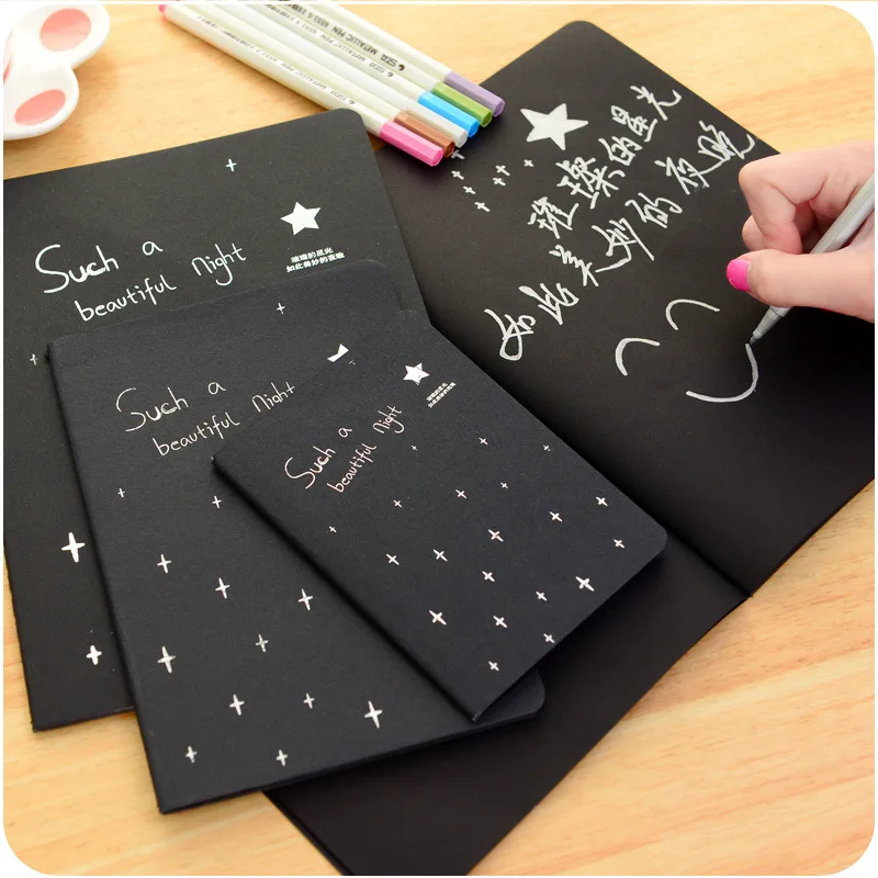 Diary Notebook Black Paper Notepad Sketch Graffiti Notebook Soft Cover Black Paper Sketch Book Notebook Office School Supplies
Diary Notebook Black Paper Notepad Sketch Graffiti Notebook Soft Cover Black Paper Sketch Book Notebook Office School Supplies