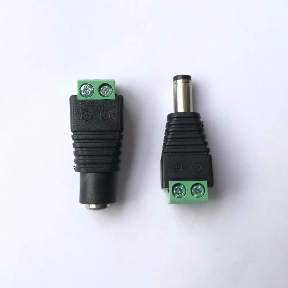 DC 5.5 x 2.5mm Male Female DC Power Jack Terminal Connectors Adapter Plug for Security Camera and Light Strip
DC 5.5 x 2.5mm Male Female DC Power Jack Terminal Connectors Adapter Plug for Security Camera and Light Strip