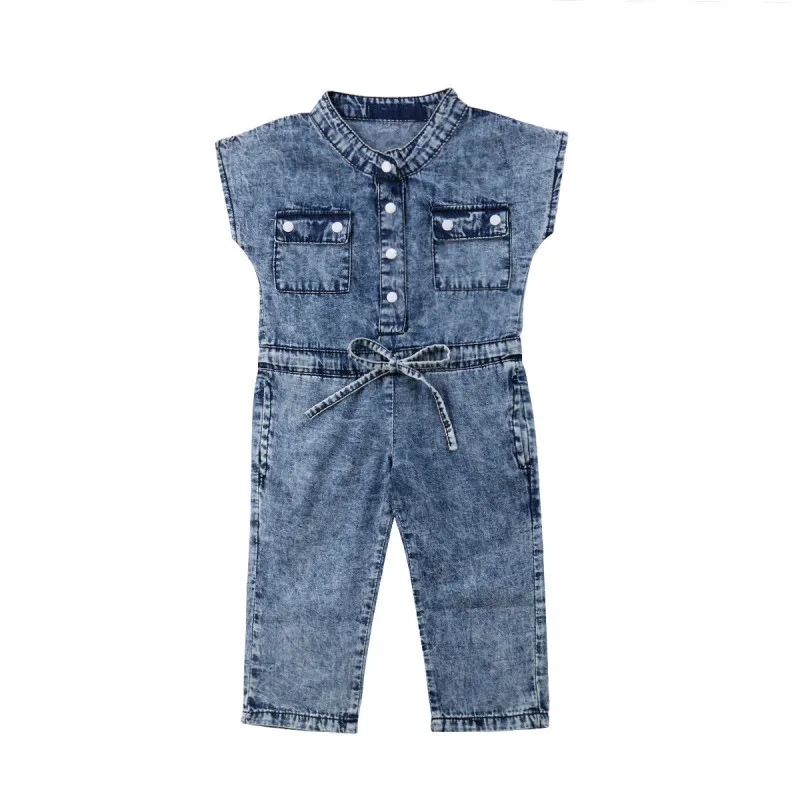 Toddler Kids Baby Girl Romper Summer Sleeveless Round Neck Pocket Denim Shirt Rompers Playsuit Girls Clothing Outfits
Toddler Kids Baby Girl Romper Summer Sleeveless Round Neck Pocket Denim Shirt Rompers Playsuit Girls Clothing Outfits