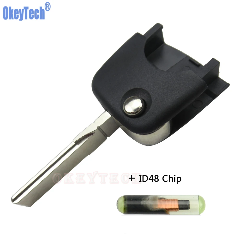 OkeyTech Folding Remote Control Key Head Shell With ID48 Transponder Chip Replacement Uncut Blade Fob for Audi Free Shipping
OkeyTech Folding Remote Control Key Head Shell With ID48 Transponder Chip Replacement Uncut Blade Fob for Audi Free Shipping