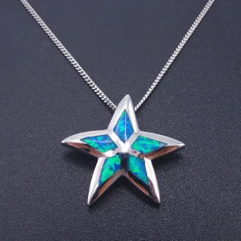 2016 New Style Blue Fire Opal 100% 925 Sterling Silver Star Necklace Pendants with 18'' Chain Hotselling Online for Women
2016 New Style Blue Fire Opal 100% 925 Sterling Silver Star Necklace Pendants with 18'' Chain Hotselling Online for Women