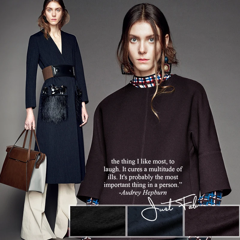 Spring and Autumn Wool Coat Dress Suit Fabric 145CM Wide 300G Weight Per Meter 3Colors Available
Spring and Autumn Wool Coat Dress Suit Fabric 145CM Wide 300G Weight Per Meter 3Colors Available