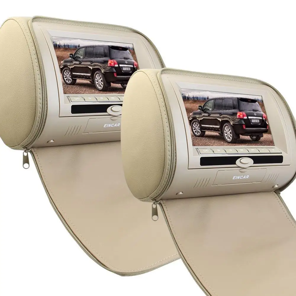 7-Inch Wide Screen Headrest Video Display Monitor Built-in cd DVD Player Support USB/SD Reader+Remote Control Beige Zipper Cover
7-Inch Wide Screen Headrest Video Display Monitor Built-in cd DVD Player Support USB/SD Reader+Remote Control Beige Zipper Cover