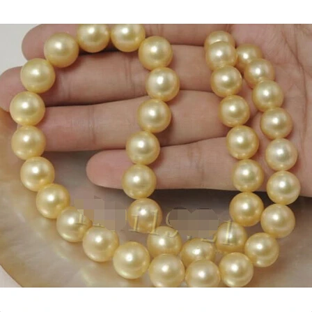 free shipping HUGE 17" 10-11MM SOUTH SEA GOLD PEARL NECKLACE ^^^@^Noble style Natural Fine jewe
free shipping HUGE 17" 10-11MM SOUTH SEA GOLD PEARL NECKLACE ^^^@^Noble style Natural Fine jewe