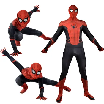 

Cosplay Adult Spider Man Mask Zentai Superhero Jumpsuits Expedition Peter Parker Costume Spiderman Halloween Spider Men Kids