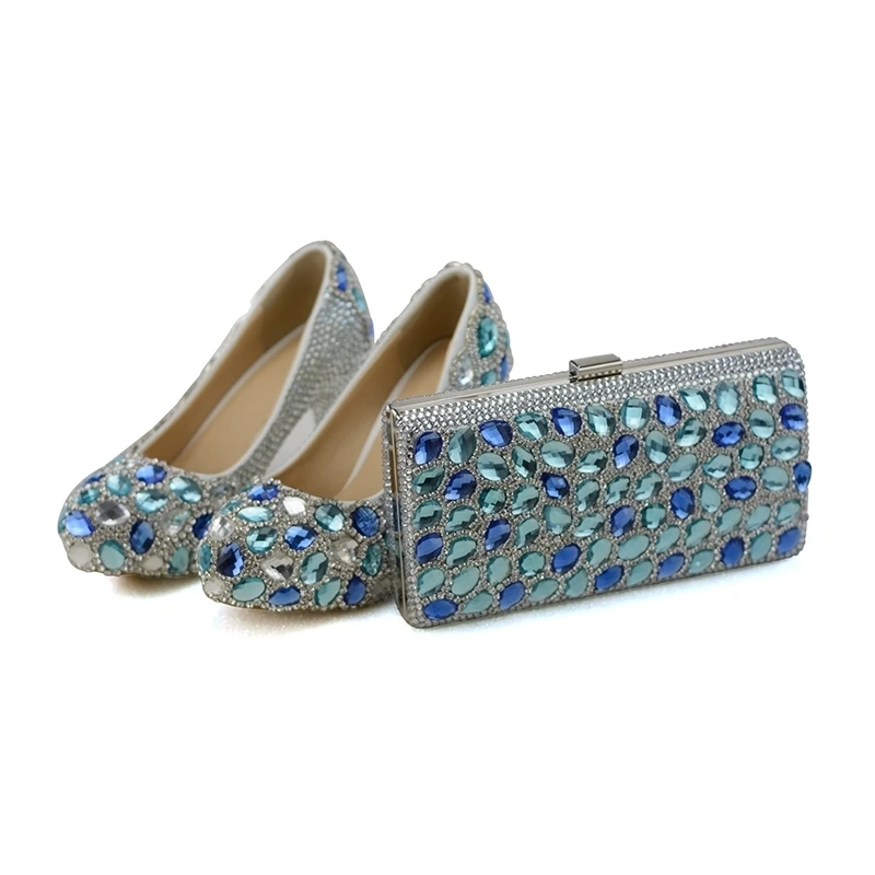 Blue Crystal Wedding Party High Heels with Clutch Chunky Heel Rhinestone Prom Pumps Cinderella Prom Shoes with Matching Bag
Blue Crystal Wedding Party High Heels with Clutch Chunky Heel Rhinestone Prom Pumps Cinderella Prom Shoes with Matching Bag