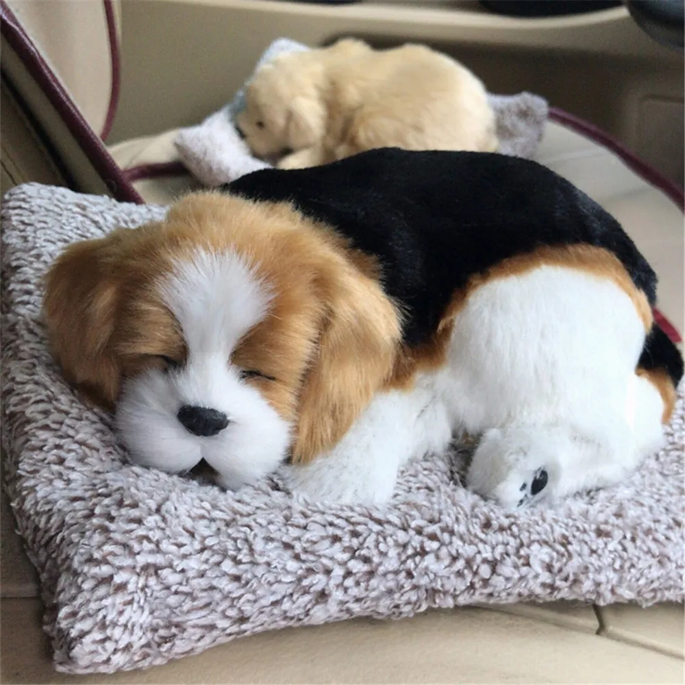 Fancytrader Cute Animals Cat Fox Dog Panda Lying on Blanket Toys Purify Air Cars Decoration Doll8