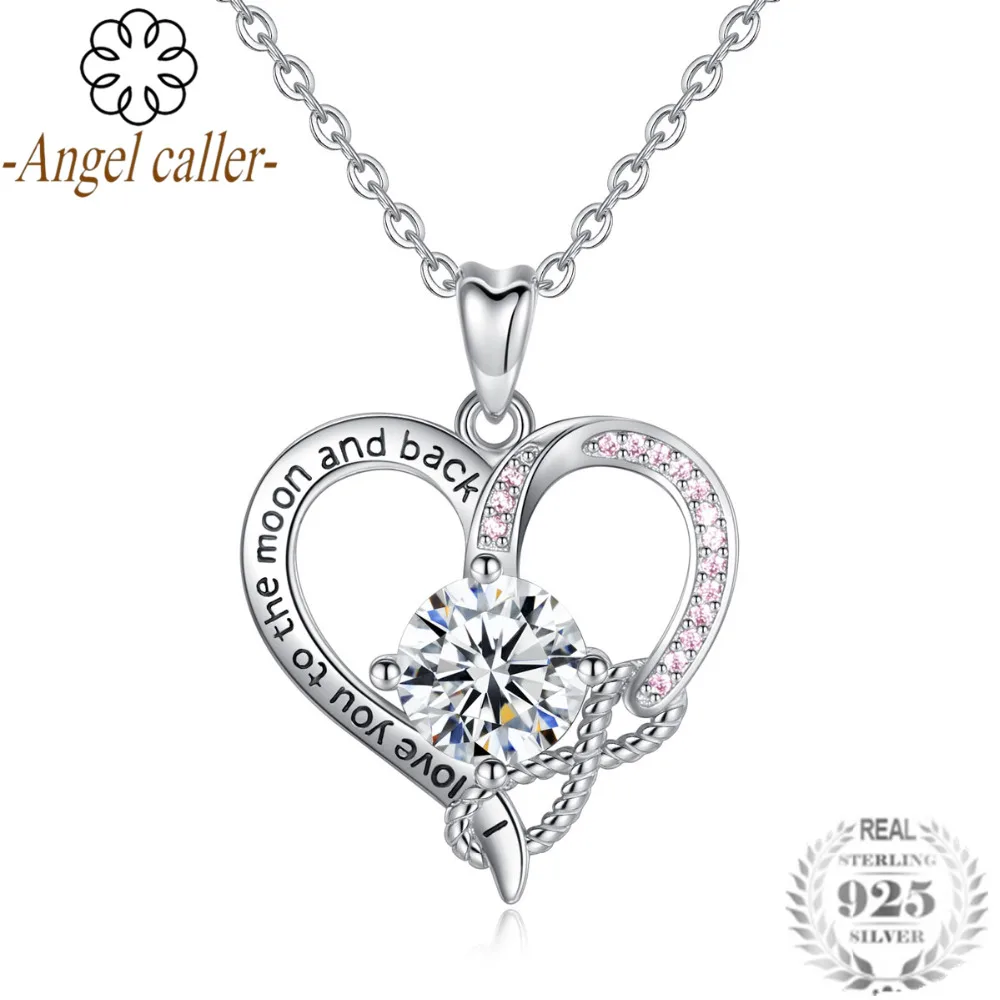 Angel Caller Authentic 925 Sterling Silver Romantic Silver Heart Pendant Necklace for Women Good Quality Fine Jewelry CYD333
Angel Caller Authentic 925 Sterling Silver Romantic Silver Heart Pendant Necklace for Women Good Quality Fine Jewelry CYD333