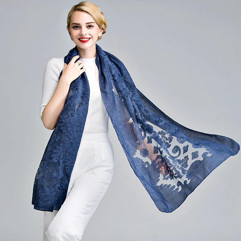 195x70cm Scarf Women's Luxury Brand Bandana Embroidery Scarves Long Foulard Femme Faux Silk Lace Scarfs Hijab Shawls Wrap
195x70cm Scarf Women's Luxury Brand Bandana Embroidery Scarves Long Foulard Femme Faux Silk Lace Scarfs Hijab Shawls Wrap