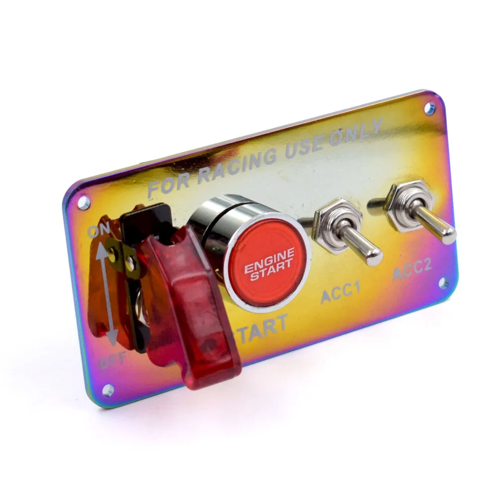 Neo Chrome/Carbon Look 12V LED Ignition Switch Panel Engine Start Push Button LED Toggle
Neo Chrome/Carbon Look 12V LED Ignition Switch Panel Engine Start Push Button LED Toggle