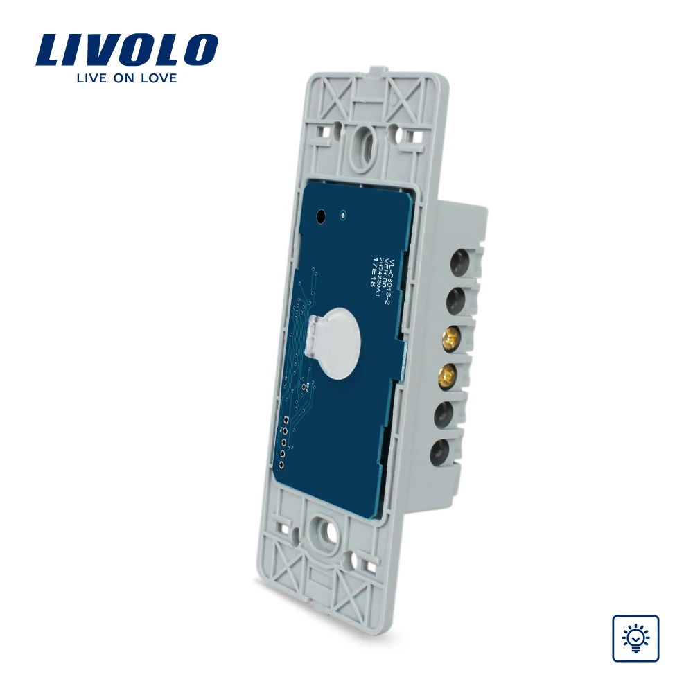 

Livolo US standard one gang Wall Light Touch Dimmer Switch base board ,AC 110~250V, Without Glass Panel, VL-C501D