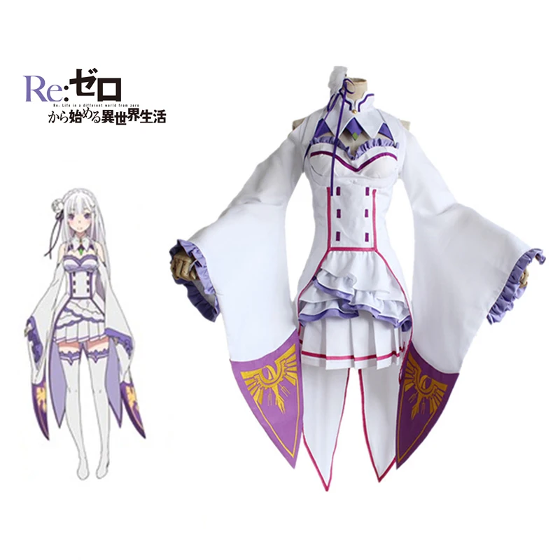 Emilia Cosplay Re: Zero Hajimeru Isekai Seikatsu Starting Life in Another World Japanese Anime White Costume
Emilia Cosplay Re: Zero Hajimeru Isekai Seikatsu Starting Life in Another World Japanese Anime White Costume