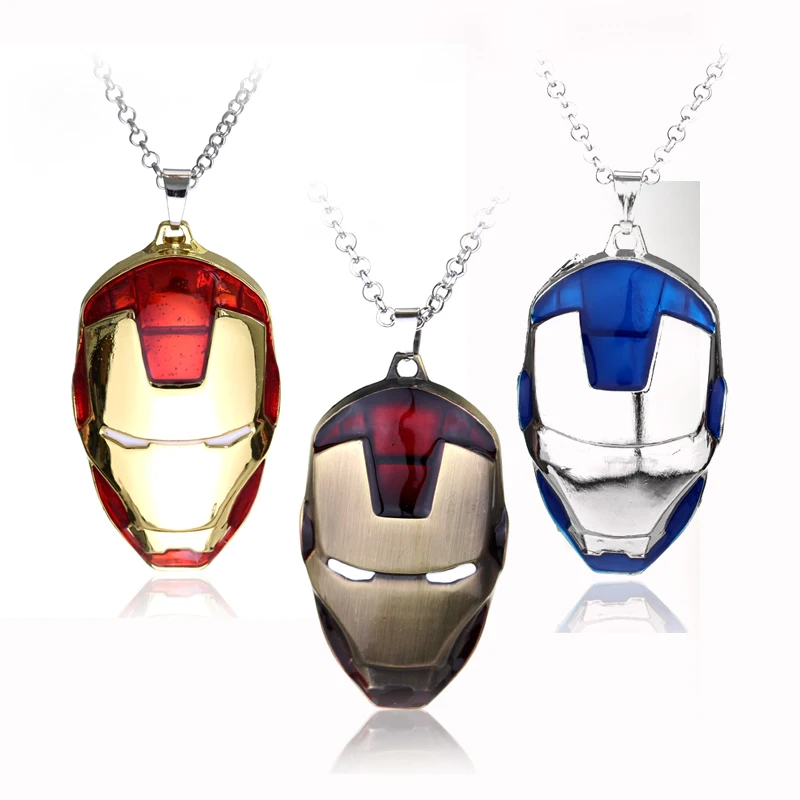 HANCHANG Movie Jewelry The Avengers Superhero Iron Man Mask Pendant Necklace Chain Necklace Cosplay Collier Gift For Men Boys
HANCHANG Movie Jewelry The Avengers Superhero Iron Man Mask Pendant Necklace Chain Necklace Cosplay Collier Gift For Men Boys