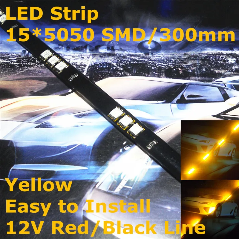 Stock Shipping New 12V Car LED Decoration Soft Strip 300mm Yellow Color(15*5050 SMD) For Out/In Door Signal Atmosphere Light
Stock Shipping New 12V Car LED Decoration Soft Strip 300mm Yellow Color(15*5050 SMD) For Out/In Door Signal Atmosphere Light