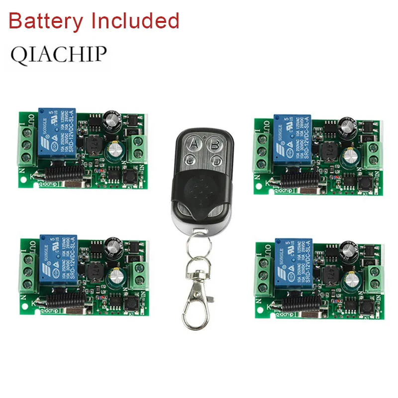 QIACHIP 433Mhz Wireless Remote Control Switch AC 110V 220V 1CH RF Relay Receiver Module + 433 Mhz Transmitter Remote Control DIY
QIACHIP 433Mhz Wireless Remote Control Switch AC 110V 220V 1CH RF Relay Receiver Module + 433 Mhz Transmitter Remote Control DIY