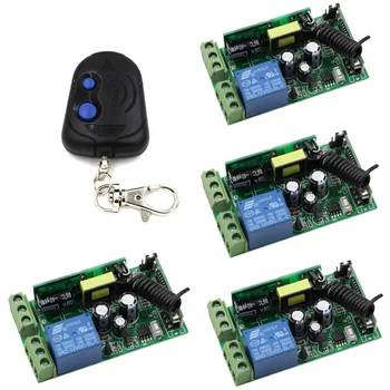 Wide Voltage AC 85V 110V 220V 250V Wireless Remote Control Lighting Switch 1 CH 10A Relay 4*Receivers With Transmitter ON OFF
Wide Voltage AC 85V 110V 220V 250V Wireless Remote Control Lighting Switch 1 CH 10A Relay 4*Receivers With Transmitter ON OFF