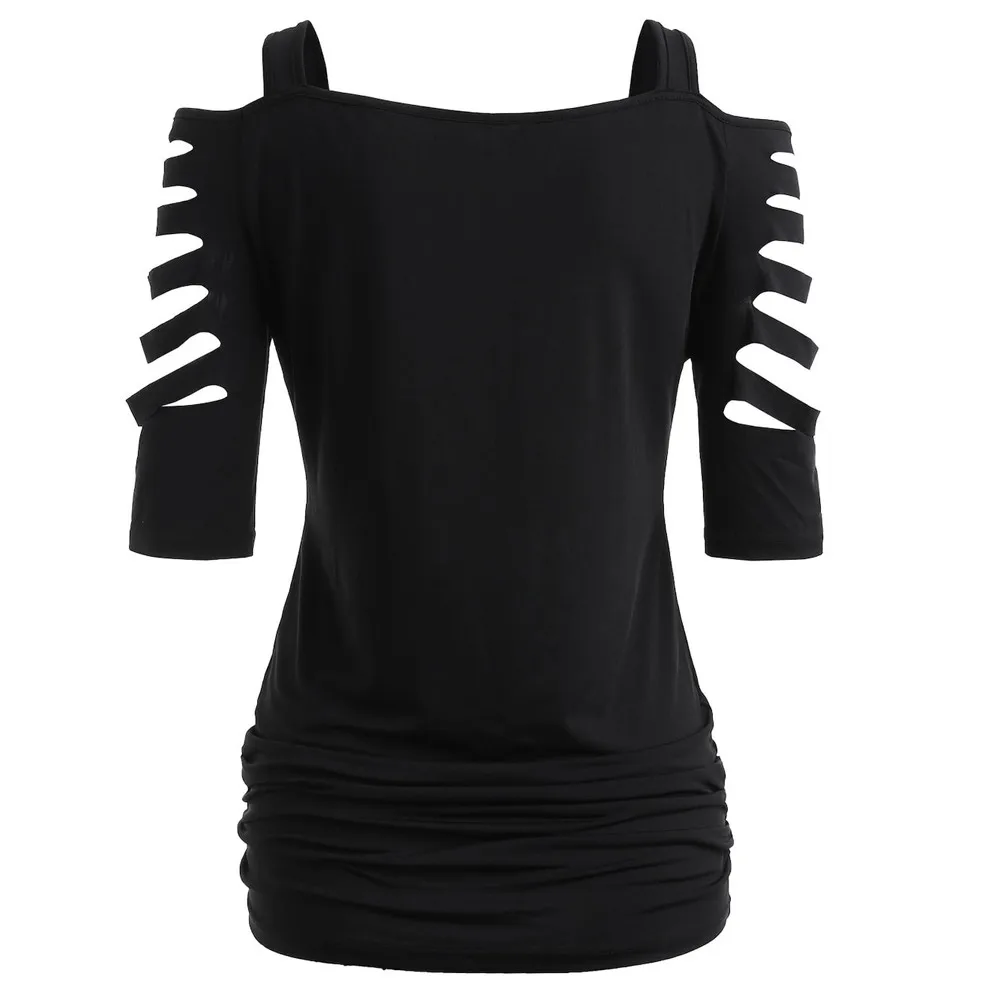 Womens Tank Top Fashion Casual Shoulder Cut Lacerated Sleeve Solid Sexy T-shirt Hollow Out Casual Top Cropped Feminino #LL
Womens Tank Top Fashion Casual Shoulder Cut Lacerated Sleeve Solid Sexy T-shirt Hollow Out Casual Top Cropped Feminino #LL