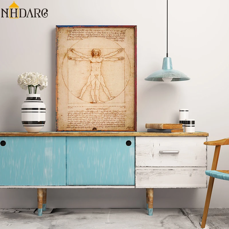 NHDARC Canvas Printings Poster and Painting Art Vitruvian Man Study of Proportions by Leonardo Da Vinci Wall Picture Home Decor
NHDARC Canvas Printings Poster and Painting Art Vitruvian Man Study of Proportions by Leonardo Da Vinci Wall Picture Home Decor