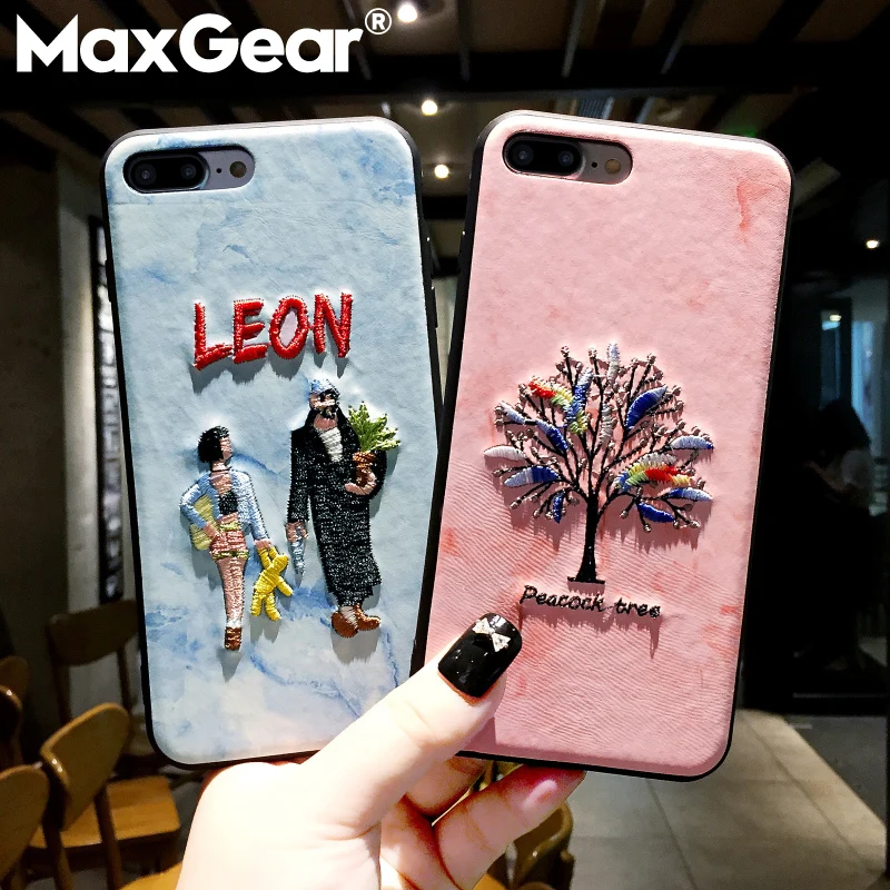 MaxGear Cute 3D Embroidery Soft PU Leather Case For iPhone 6 S 7 8 Plus X Cover For iPhoneX Fundas Coque
MaxGear Cute 3D Embroidery Soft PU Leather Case For iPhone 6 S 7 8 Plus X Cover For iPhoneX Fundas Coque