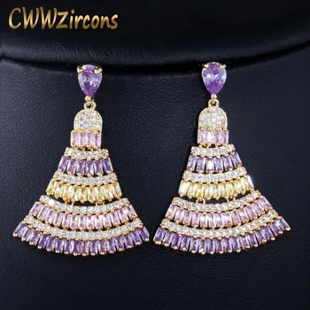 CWWZircons Elegant Vintage Design Multi Color Pink Purple Amethyst Cubic Zircon Long Drop Gemstone Earrings for Women CZ455
CWWZircons Elegant Vintage Design Multi Color Pink Purple Amethyst Cubic Zircon Long Drop Gemstone Earrings for Women CZ455