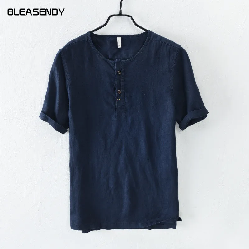 2018 New Summer Men's Clothing Chinese Style 100% Linen Two Buttons Shirt Male Casual Thin Short-sleeved Shirt Brand Clothes
2018 New Summer Men's Clothing Chinese Style 100% Linen Two Buttons Shirt Male Casual Thin Short-sleeved Shirt Brand Clothes