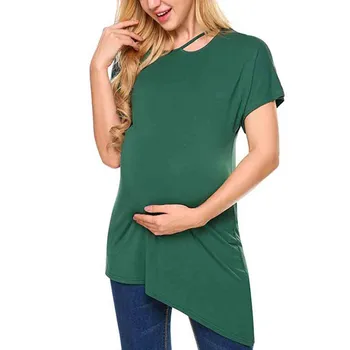 Women's Pregnant Clothes Plus Size Solid Short Sleeve Pure Colour Tops Breastfeeding Nusring Green Maternity Black Clothes z0314
Women's Pregnant Clothes Plus Size Solid Short Sleeve Pure Colour Tops Breastfeeding Nusring Green Maternity Black Clothes z0314