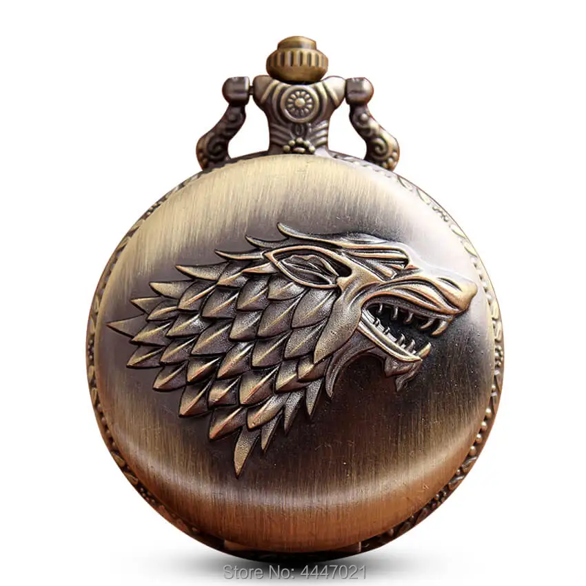 Game Of Thrones Wolf Pocket Watch Chains Necklace Antique Quartz Fob Watches Steampunk Pendant For Men Gifts Reloj De Bolsillo
Game Of Thrones Wolf Pocket Watch Chains Necklace Antique Quartz Fob Watches Steampunk Pendant For Men Gifts Reloj De Bolsillo
