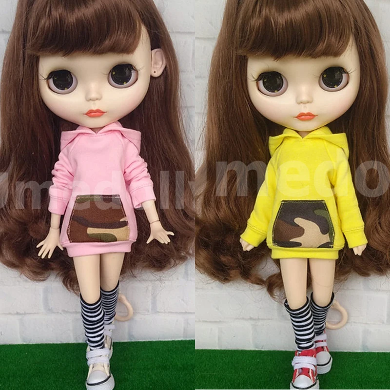 Модные толстовки для кукол Blyth Azone XS S M Licca Barbies OB24 obitsu 27 аксессуары игрушка девочек
