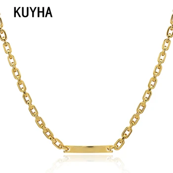 Trendy Necklace Choker ID Stainless Steel Women Men Chain Gold Silver Color Pendant Collier Jewelry Link
Trendy Necklace Choker ID Stainless Steel Women Men Chain Gold Silver Color Pendant Collier Jewelry Link
