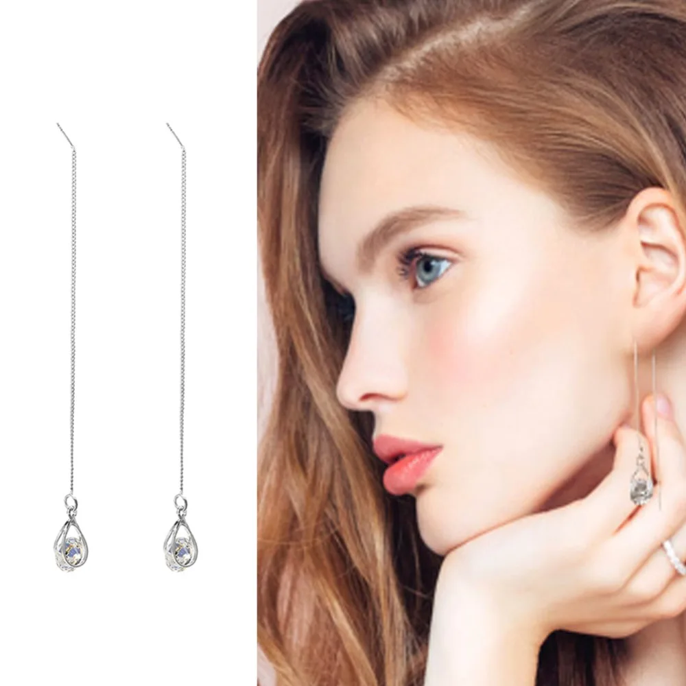 Female Earrings Drop Rhinestone Earrings Brief Personality Long Tassel Design boucle d'oreille femme Sparkling Crystal Earrings
Female Earrings Drop Rhinestone Earrings Brief Personality Long Tassel Design boucle d'oreille femme Sparkling Crystal Earrings