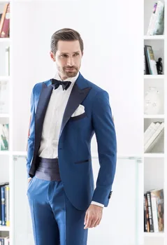 2017 Latest Coat Pant Designs Blue Groom Tuxedos Handsome Wedding Prom Dinner Suits For Men Groomsman Suit(Jacket+Pants+Girdle)
2017 Latest Coat Pant Designs Blue Groom Tuxedos Handsome Wedding Prom Dinner Suits For Men Groomsman Suit(Jacket+Pants+Girdle)