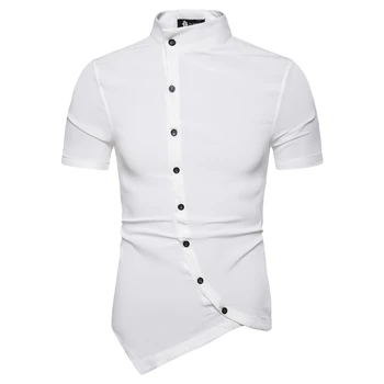 Men's short sleeve shirt new asymmetrical fashion slim collar short sleeve shirt trend short sleeve shirt top
Men's short sleeve shirt new asymmetrical fashion slim collar short sleeve shirt trend short sleeve shirt top