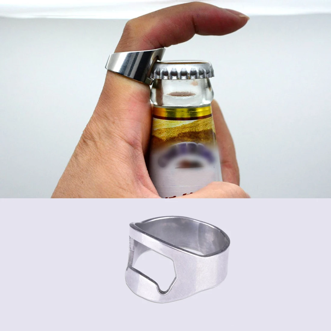 Stainless Steel Creative Bar Tool Beer Bottle Opener Creative Versatile Finger Ring Ring-Shape Beer Bottle Opener Bartender Tool
Stainless Steel Creative Bar Tool Beer Bottle Opener Creative Versatile Finger Ring Ring-Shape Beer Bottle Opener Bartender Tool