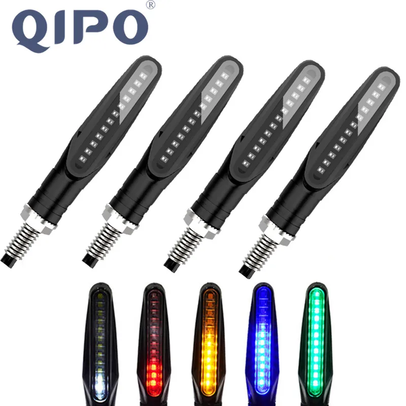 QIPO 4PCS Universal Flowing Water Flicker Led Motorcycle Turn Signal Indicators Blinkers Strobe Flashing for Harley Honda BMW
QIPO 4PCS Universal Flowing Water Flicker Led Motorcycle Turn Signal Indicators Blinkers Strobe Flashing for Harley Honda BMW