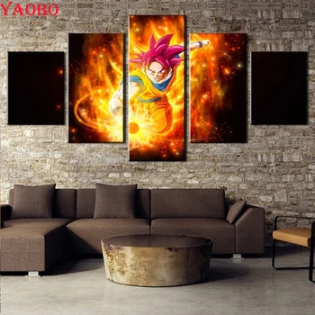 Full Round square 5D DIY Diamond Painting Super Saiyan God Goku Dragon Ball Anime embroidery Diamond Mosaic Rhinestone 5 Pieces 
Full Round square 5D DIY Diamond Painting Super Saiyan God Goku Dragon Ball Anime embroidery Diamond Mosaic Rhinestone 5 Pieces