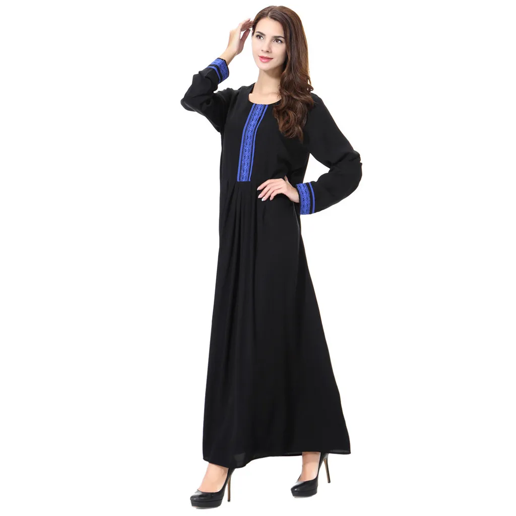 2019 Women Dress Muslim Islamic Middle East Solid Print Long Sleeve Abaya Dress Turkish Elbise Mubarak Islamic Dresses Clothing
2019 Women Dress Muslim Islamic Middle East Solid Print Long Sleeve Abaya Dress Turkish Elbise Mubarak Islamic Dresses Clothing